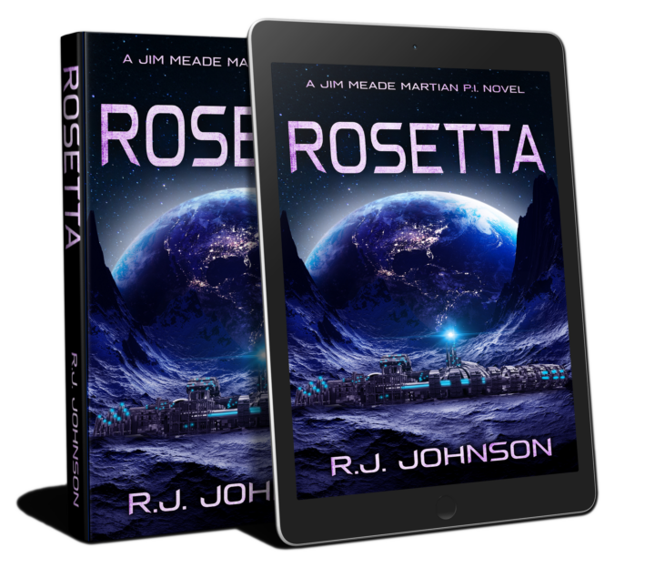 Rosetta book cover - View from an asteroid's surface that looks down on Planet Earth